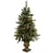 4ft. Pre-Lit Artificial Christmas Tree with Berries & Pinecones, Clear LED Lights